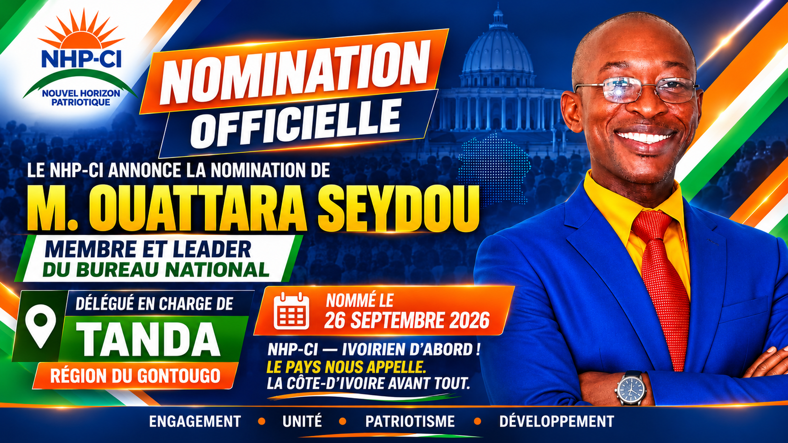 Délégué officiel du NHP-CI